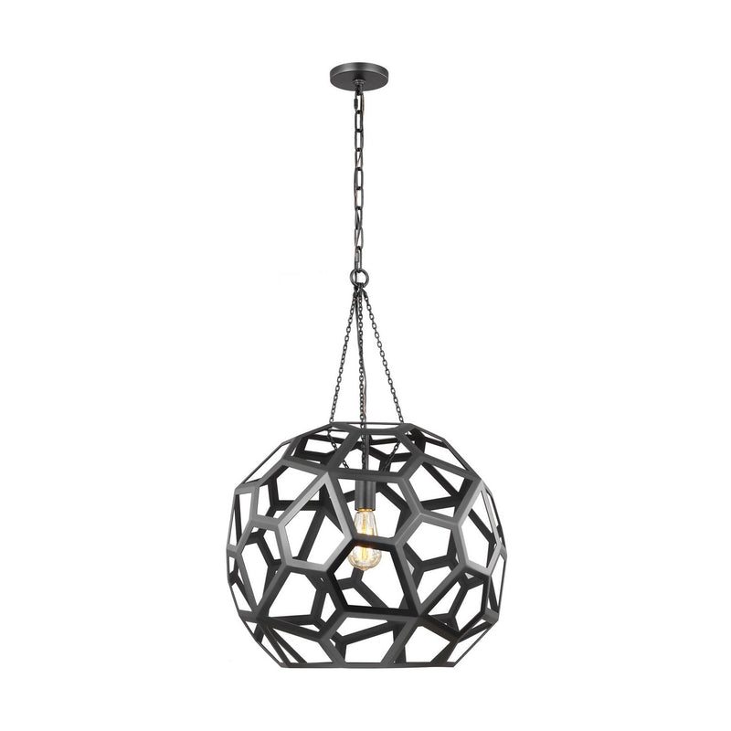 Feccetta Large Pendant in Midnight Black