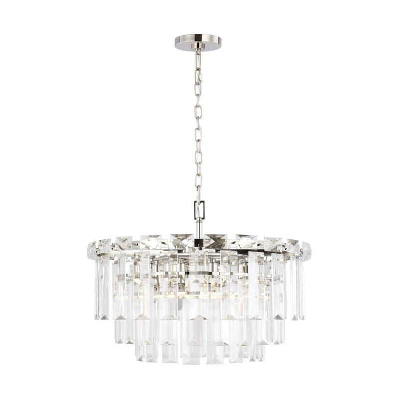 Arden 10-Light Medium Chandelier in Polished Nickel