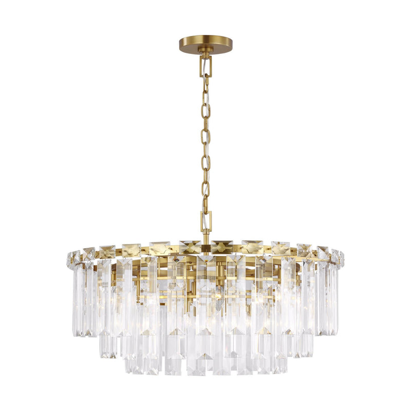 Arden 16-Light Large Chandelier in Burnished Brass