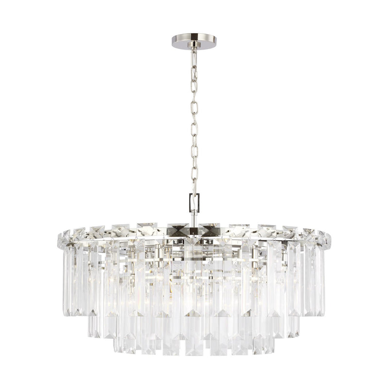 Arden 16-Light Large Chandelier in Polished Nickel