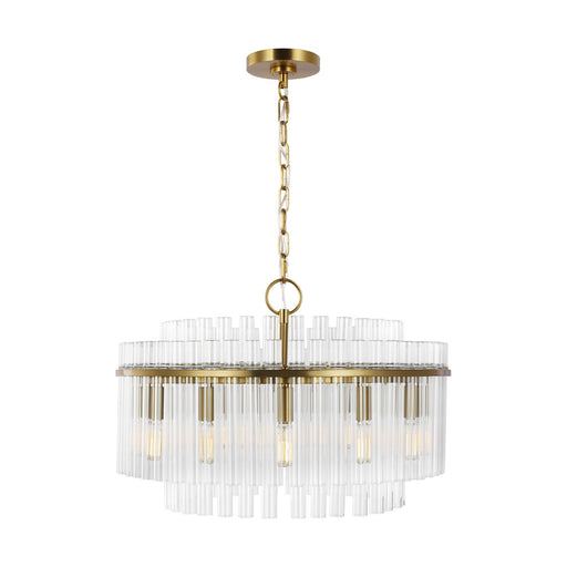 Beckett 12-Light Small Chandelier in Burnished Brass