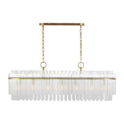 Beckett 7-Light Linear Pendant in Burnished Brass