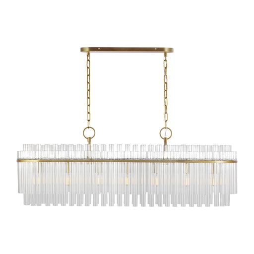 Beckett 7-Light Linear Pendant in Burnished Brass