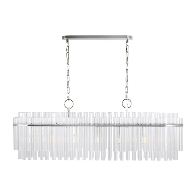 Beckett 7-Light Linear Pendant in Polished Nickel