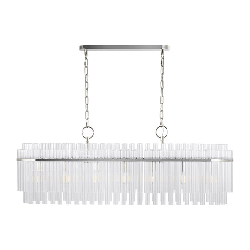 Beckett 7-Light Linear Pendant in Polished Nickel