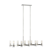 Geneva 10-Light Linear Pendant in Polished Nickel