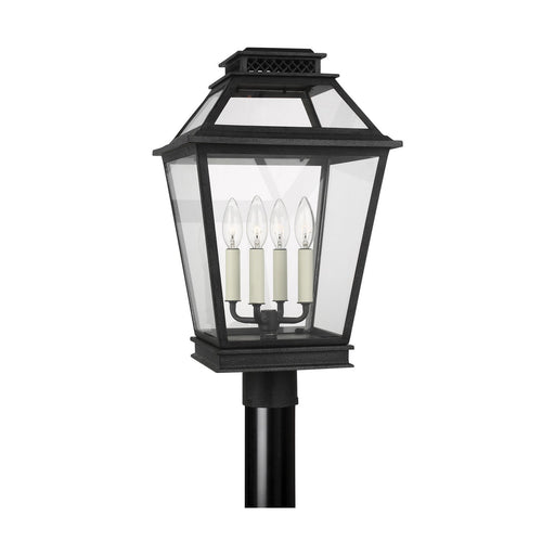 Falmouth 4-Light Large Outdoor Post Light in Dark Weathered Zinc
