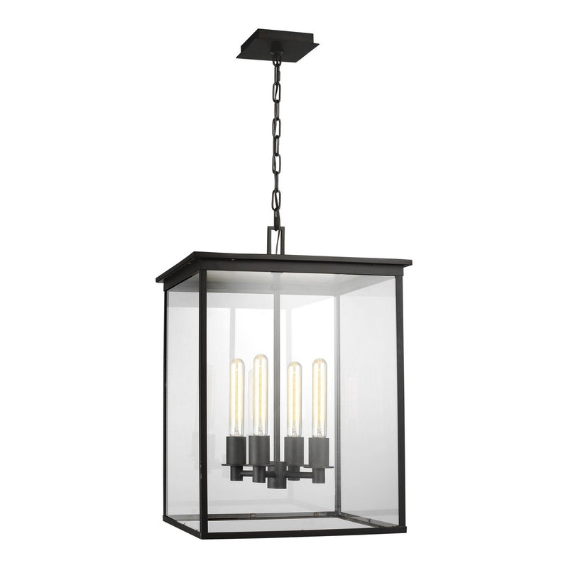 Freeport 4-Light Medium Outdoor Lantern Pendant in Heritage Copper