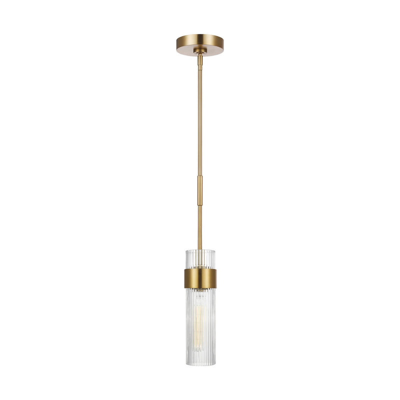 Geneva Medium Pendant in Burnished Brass