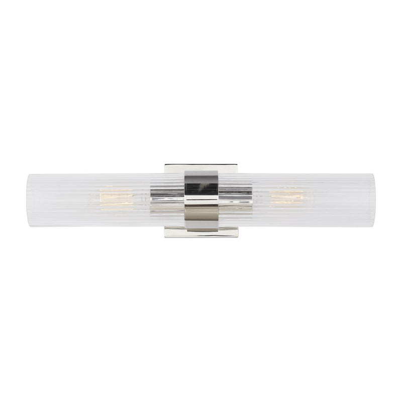 Geneva 2-Light Bath Vanity Light in Polished Nickel