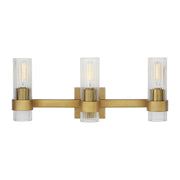 Geneva 3-Light Bath Vanity Light in Burnished Brass