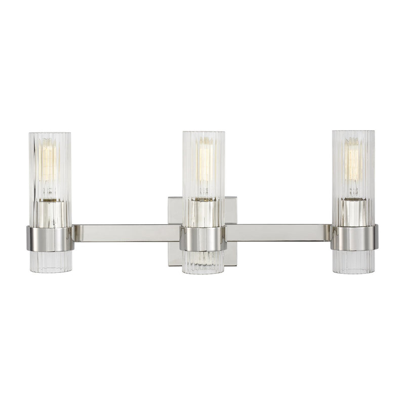 Geneva 3-Light Bath Vanity Light in Polished Nickel