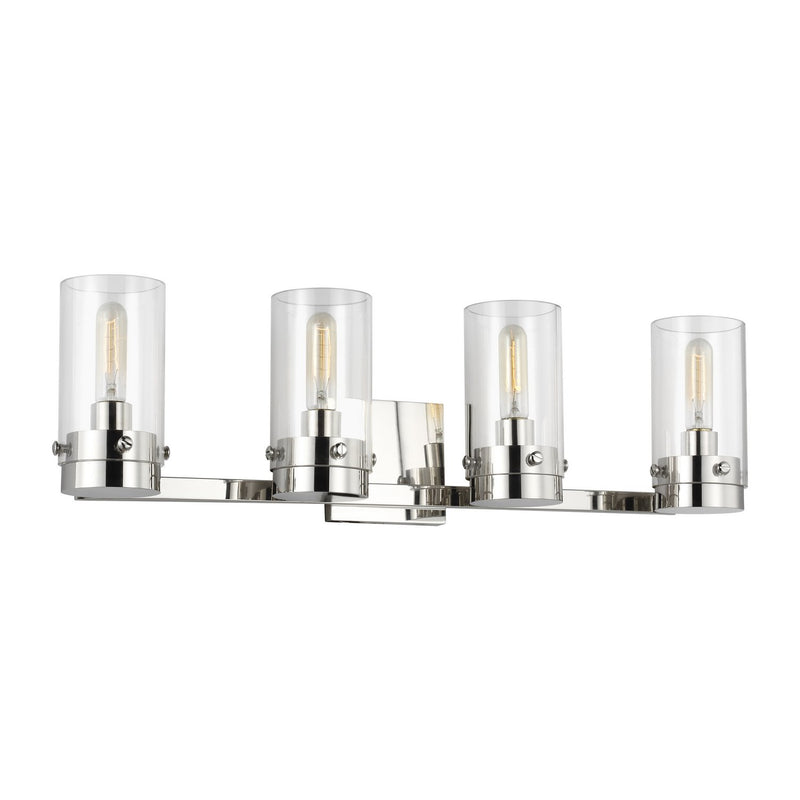 Garrett 4-Light Bath Vanity Light in Polished Nickel