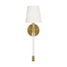 Hanover One Light Wall Sconce in Burnished Brass