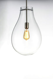 Gourd 1 Light Pendant in Satin Nickel