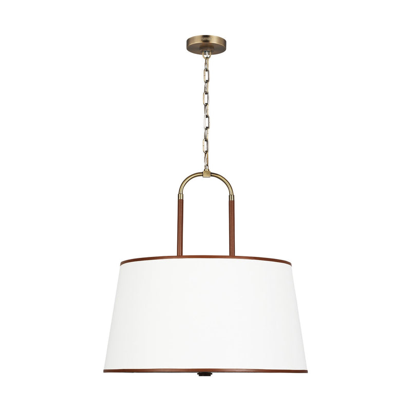 Katie Large 4-Light Pendant in Time Worn Brass