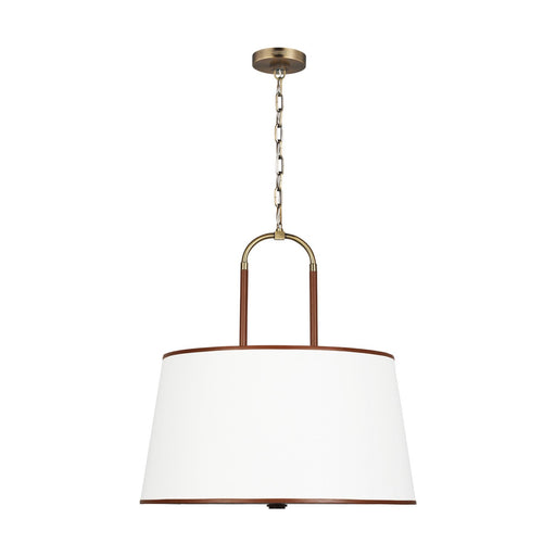 Katie Large 4-Light Pendant in Time Worn Brass