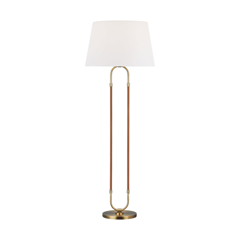 Katie Floor Lamp in Time Worn Brass