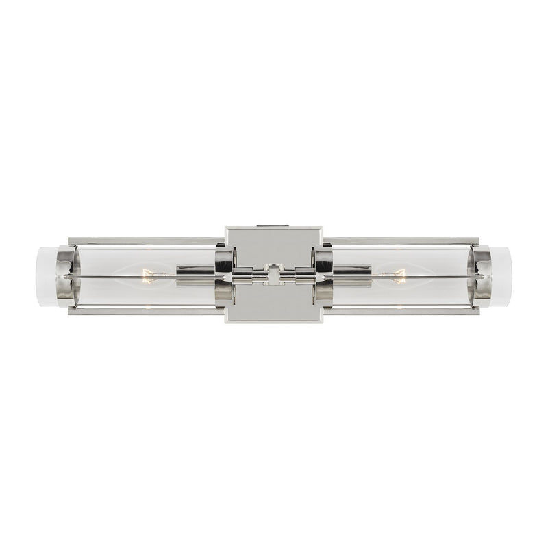Flynn 2-Light Linear Bath Vanity Light in Polished Nickel