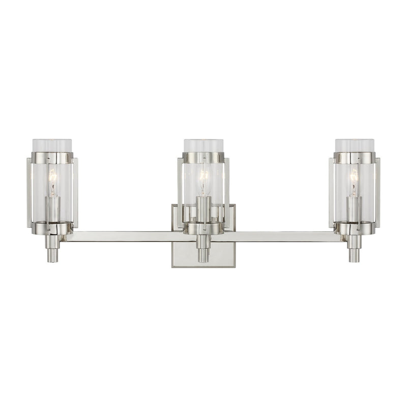 Flynn 3-Light Bath Vanity Light in Polished Nickel