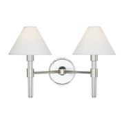 Robert 2-Light Wall Sconce in Polished Nickel