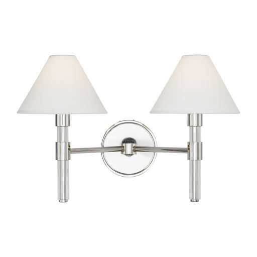 Robert 2-Light Wall Sconce in Polished Nickel
