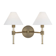 Robert 2-Light Wall Sconce in Time Worn Brass