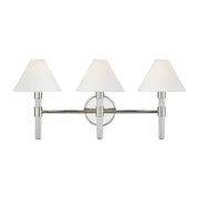 Robert 3-Light Bath Vanity Light in Polished Nickel