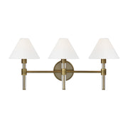Robert 3-Light Bath Vanity Light in Time Worn Brass
