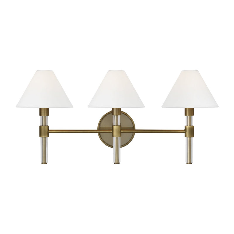 Robert 3-Light Bath Vanity Light in Time Worn Brass