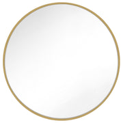 Kit 30" Round Mirror in Burnished Brass