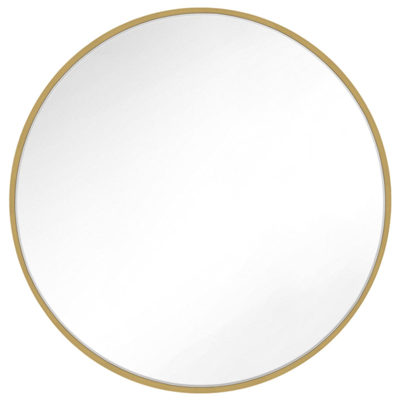 Kit 30" Round Mirror in Burnished Brass