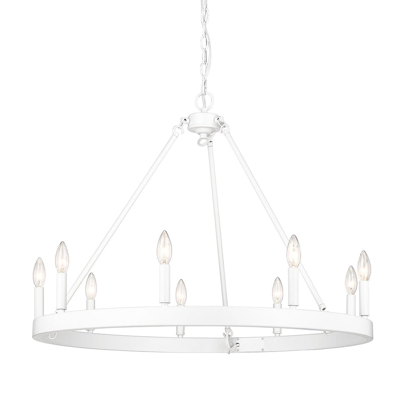 Alastair 9-Light Chandelier in Matte White