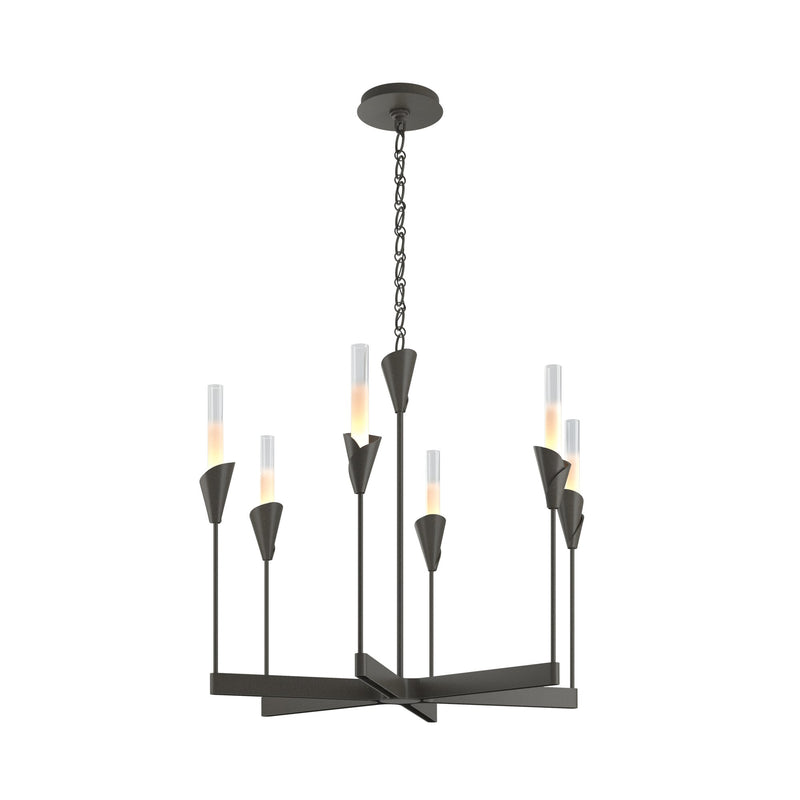 Lilium 6-Light 30" Chandelier in Dark Smoke