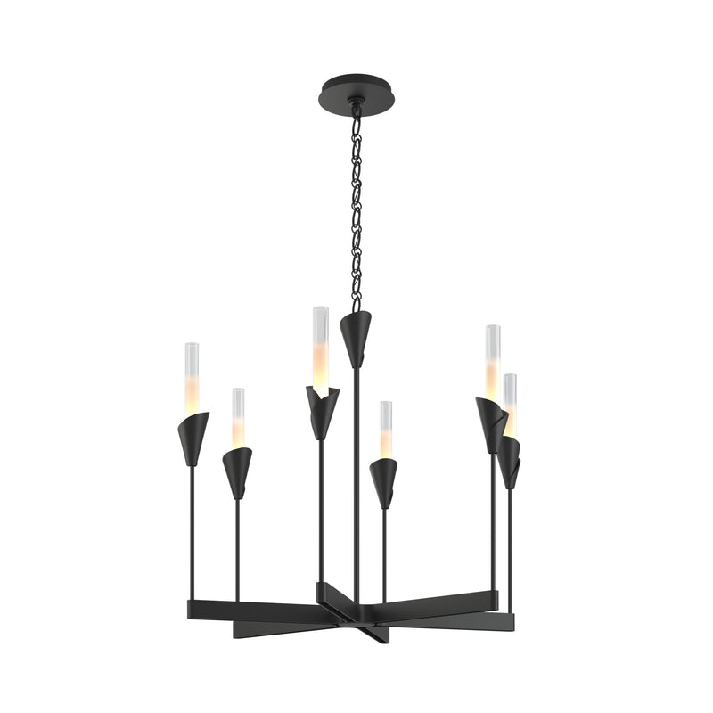 Lilium 6-Light 30" Chandelier in Black