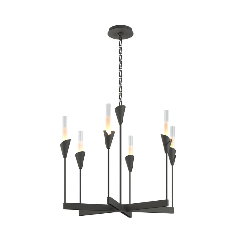 Lilium 6-Light 30" Chandelier in Natural Iron
