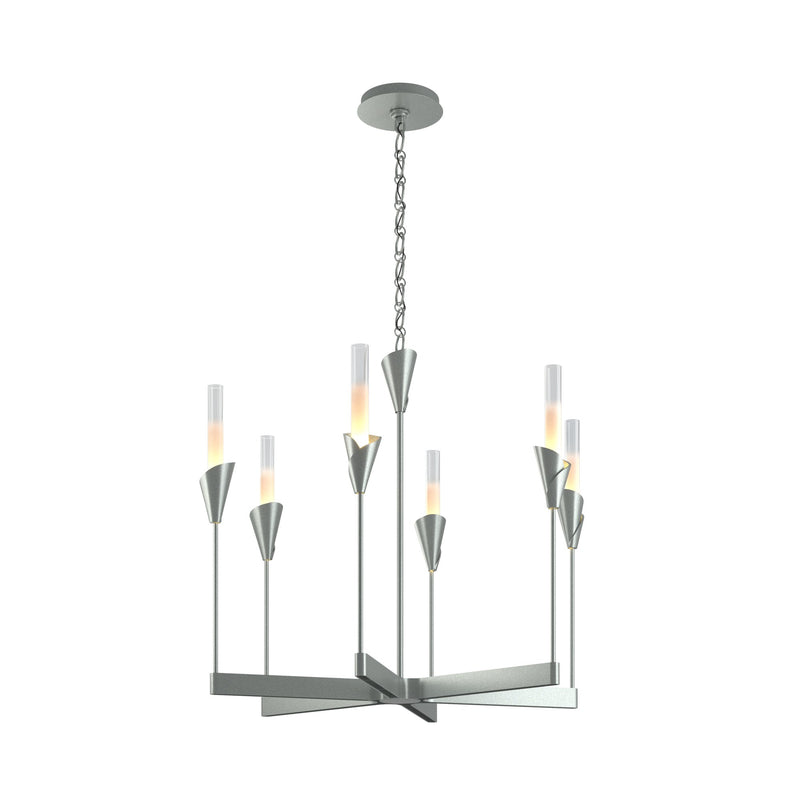 Lilium 6-Light 30" Chandelier in Vintage Platinum