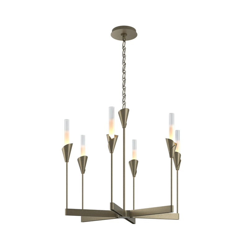 Lilium 6-Light 30" Chandelier in Soft Gold