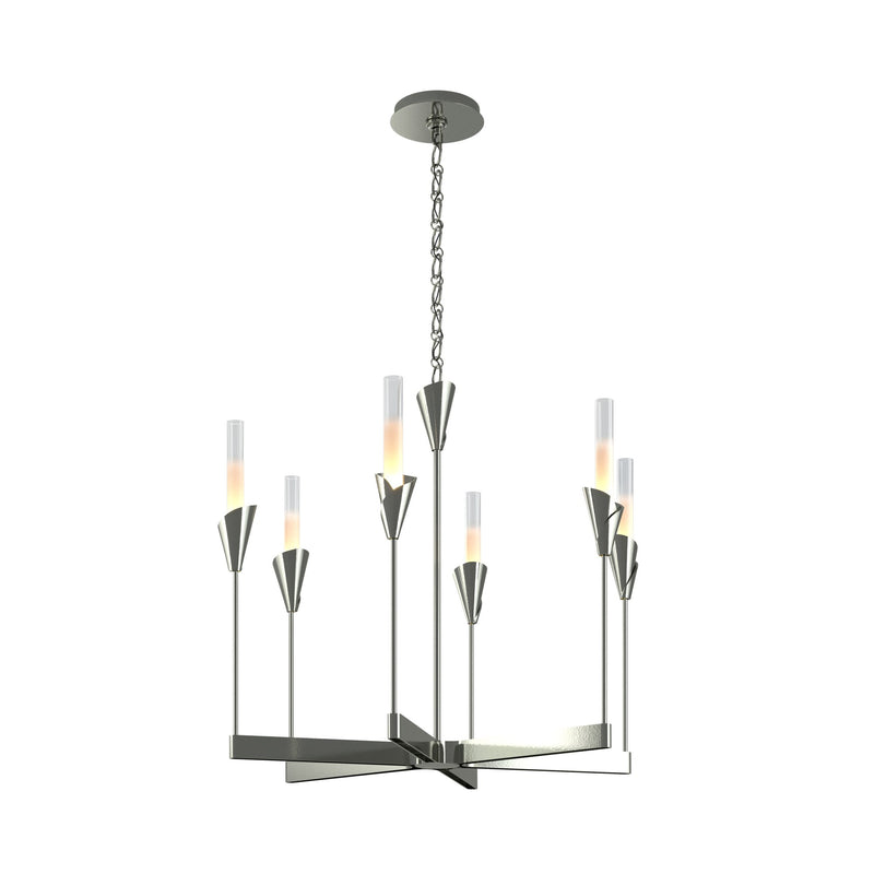 Lilium 6-Light 30" Chandelier in Sterling