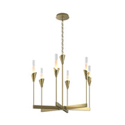 Lilium 6-Light 30" Chandelier in Modern Brass