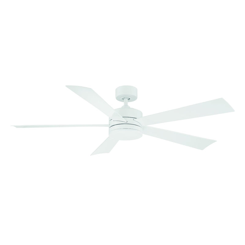 Wynd 60" Outdoor Ceiling Fan with Light in Matte White