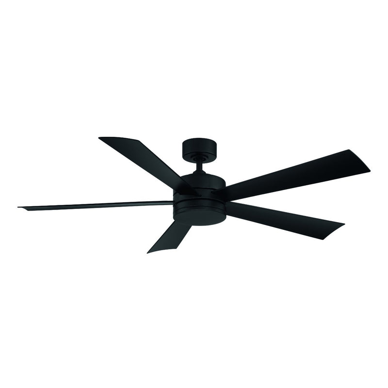 Wynd 60" Outdoor Ceiling Fan with Light in Matte Black