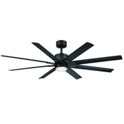 Renegade 52" Outdoor Ceiling Fan with Light in Matte Black