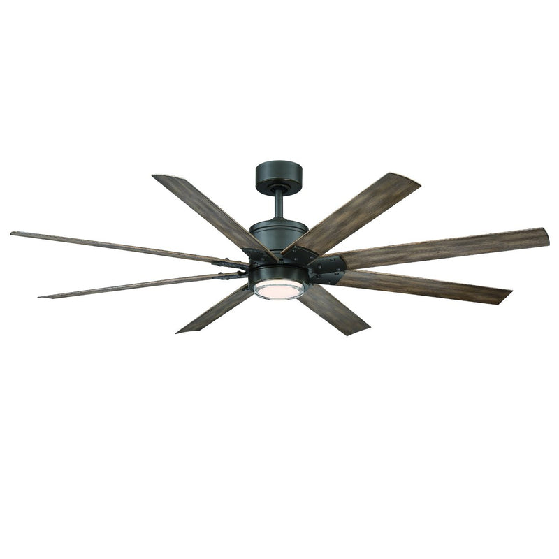 Renegade 52" Outdoor Ceiling Fan with Light in Oil Rubbed Bronze / Barn Wood