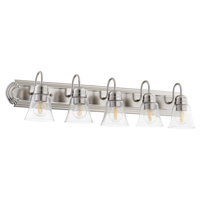 Campbell Traditional Vanity in Satin Nickel W/ Clear/Seeded