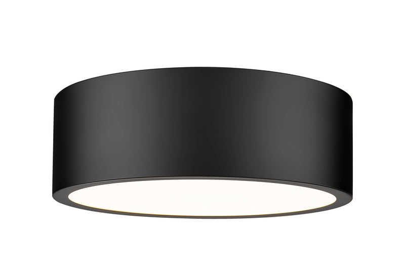 Coronado 1 Light 12.25" Flush Mount in Matte Black