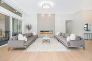 Coronado 1 Light 16" Flush Mount in Brushed Nickel in a room setting
