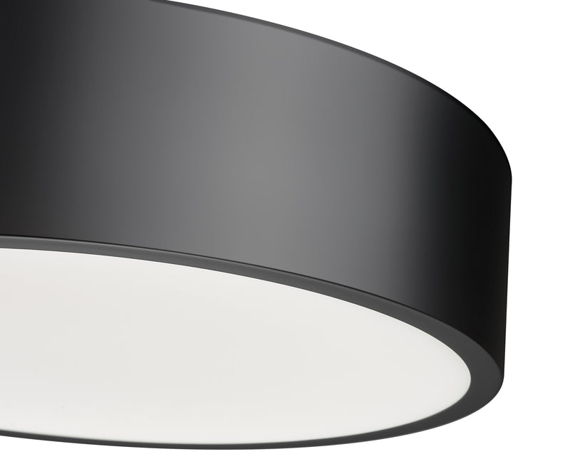 Coronado 1 Light 16" Flush Mount in Matte Black
