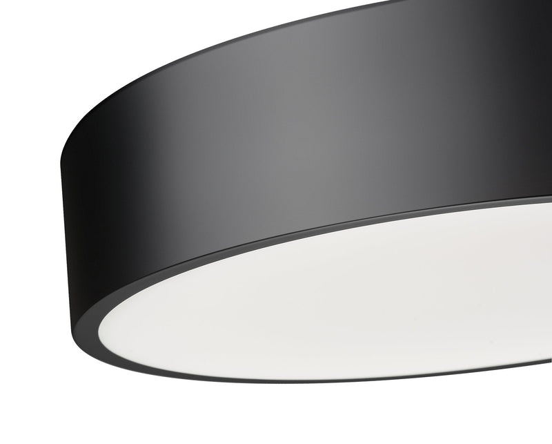 Coronado 1 Light 20" Flush Mount in Matte Black