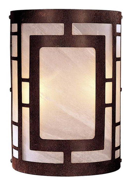 2-Light Etched Marble Glass Wall Sconce in Nutmeg